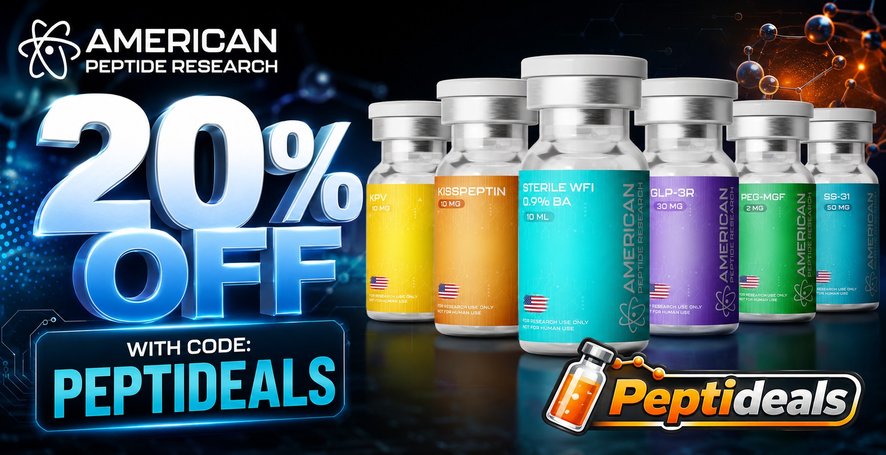 American Peptide Research: 20% Off with Code PEPTIDEALS