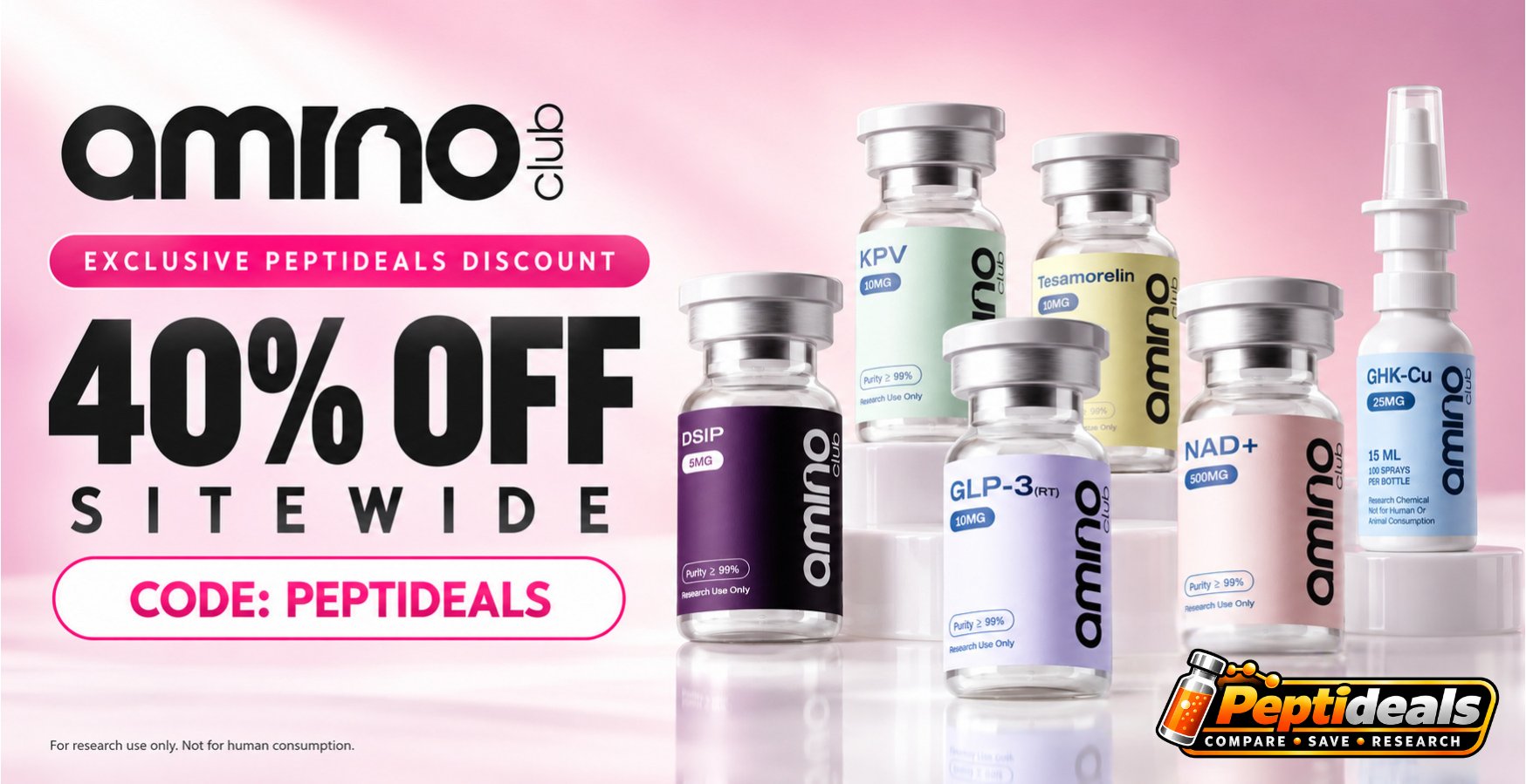 Amino Club: Partner Boost: 40% Off Sitewide with Code PEPTIDEALS