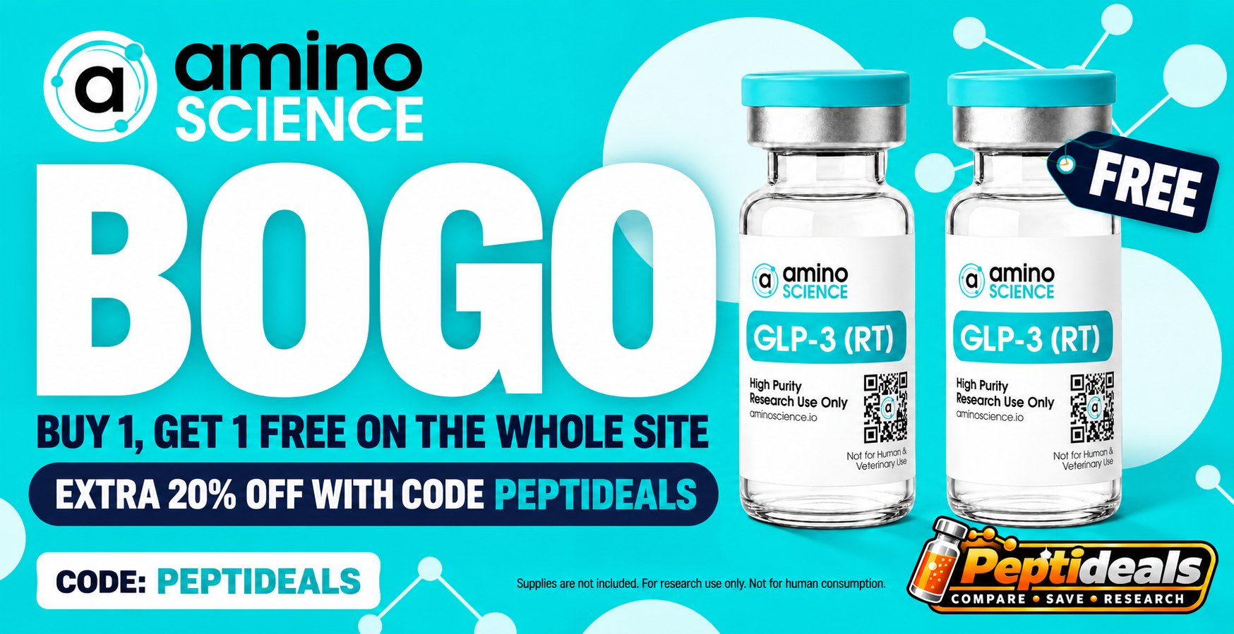 Amino Science: BOGO Sitewide + 32% Off with Code PEPTIDEALS