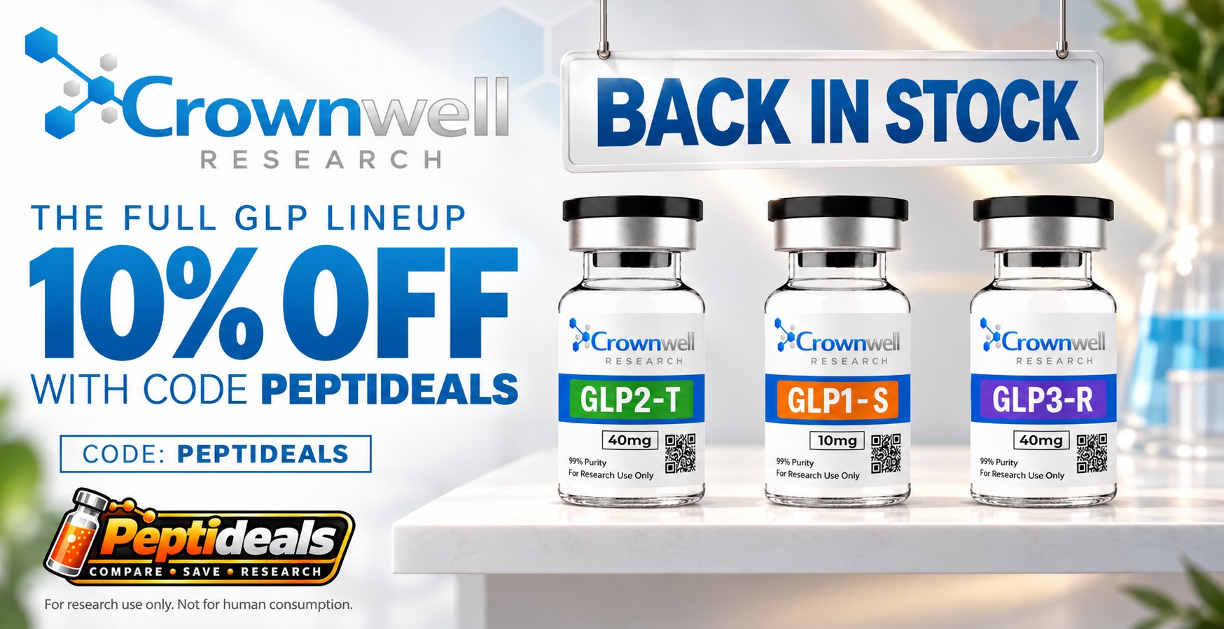 Crownwell Research: 10% Off with Code PEPTIDEALS