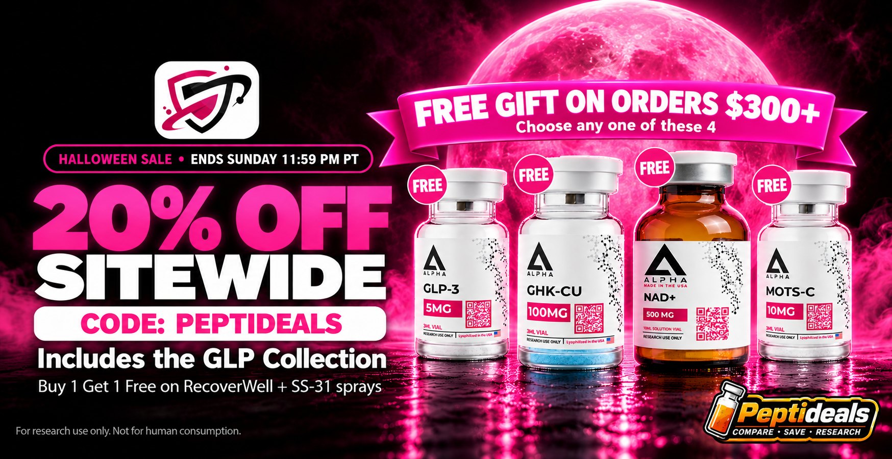 Disguised Alpha: Halloween Sale: 20% Off Sitewide with Code PEPTIDEALS