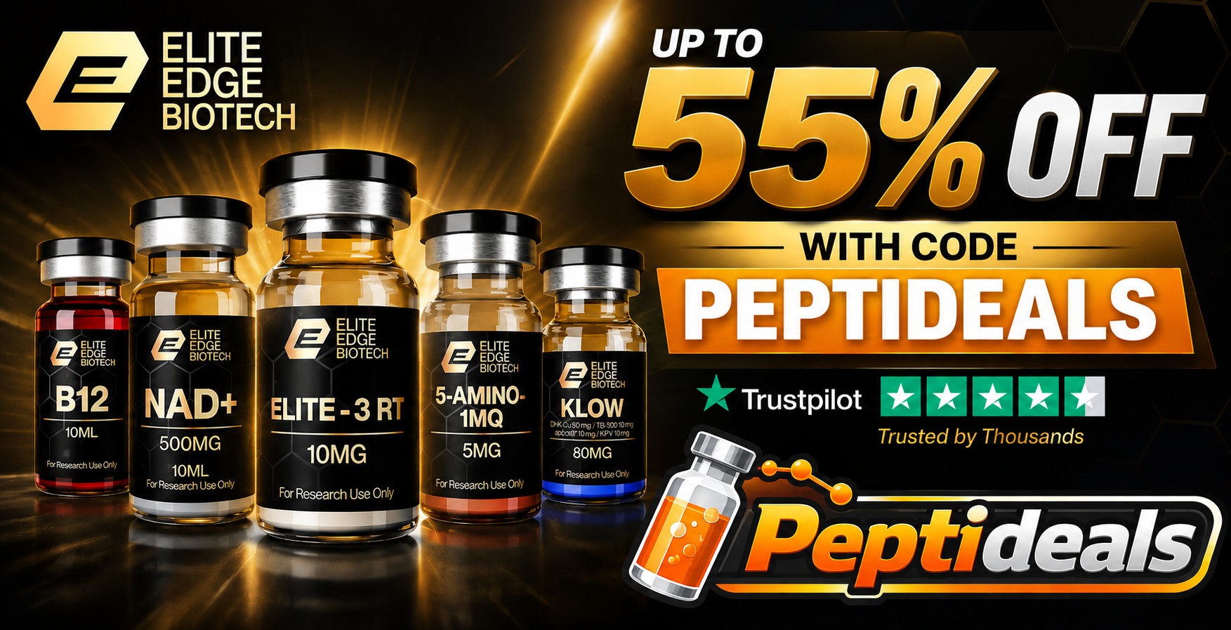Elite Edge Biotech: Up to 55% Off Sitewide with Code PEPTIDEALS