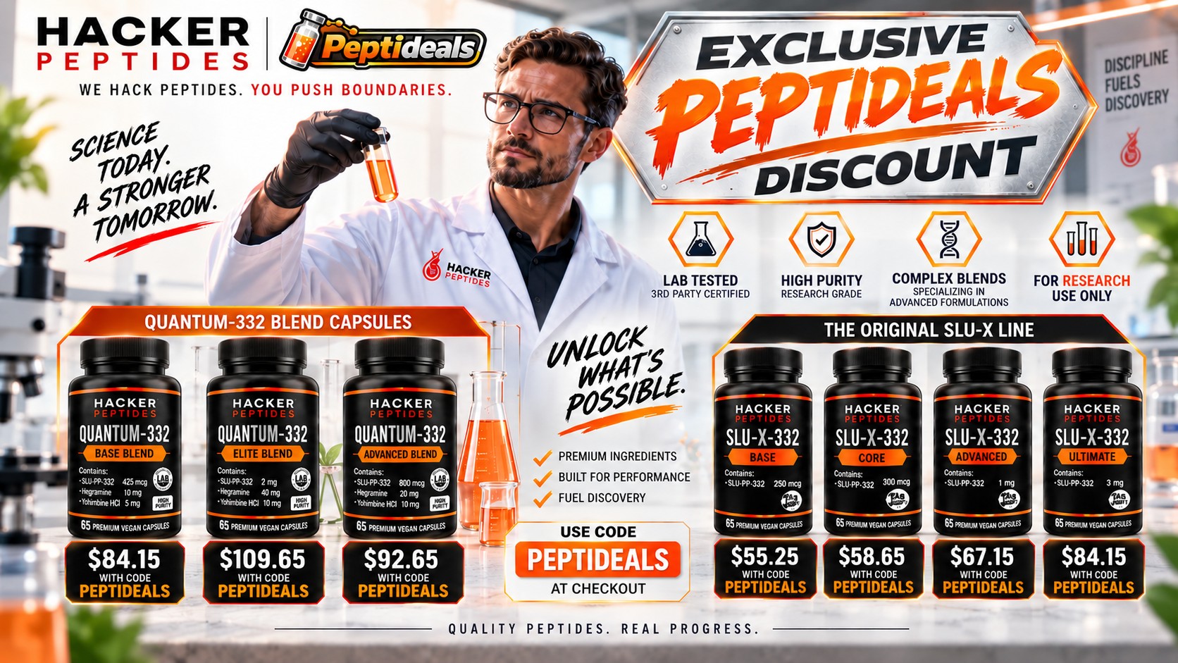 Hacker Peptides: 15% Off with Code PEPTIDEALS