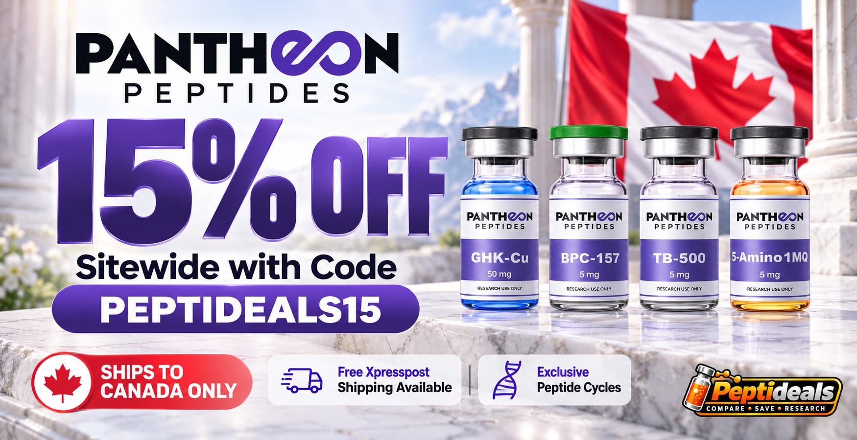Pantheon Peptides: 15% Off Sitewide with Code PEPTIDEALS15
