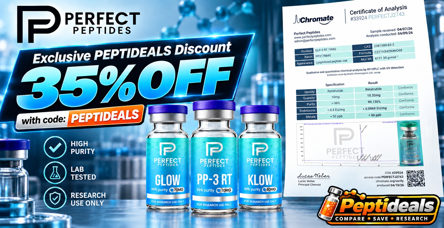 Perfect Peptides: 35% Off Sitewide with Code PEPTIDEALS