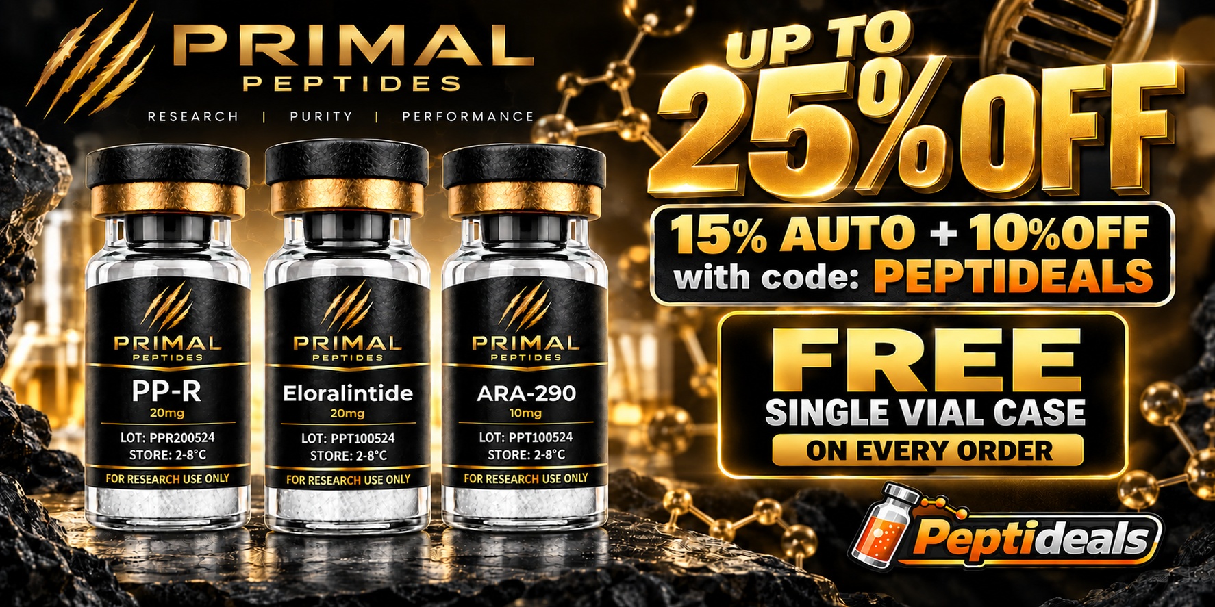 Primal Peptides: Up to 25% Off with Code peptideals