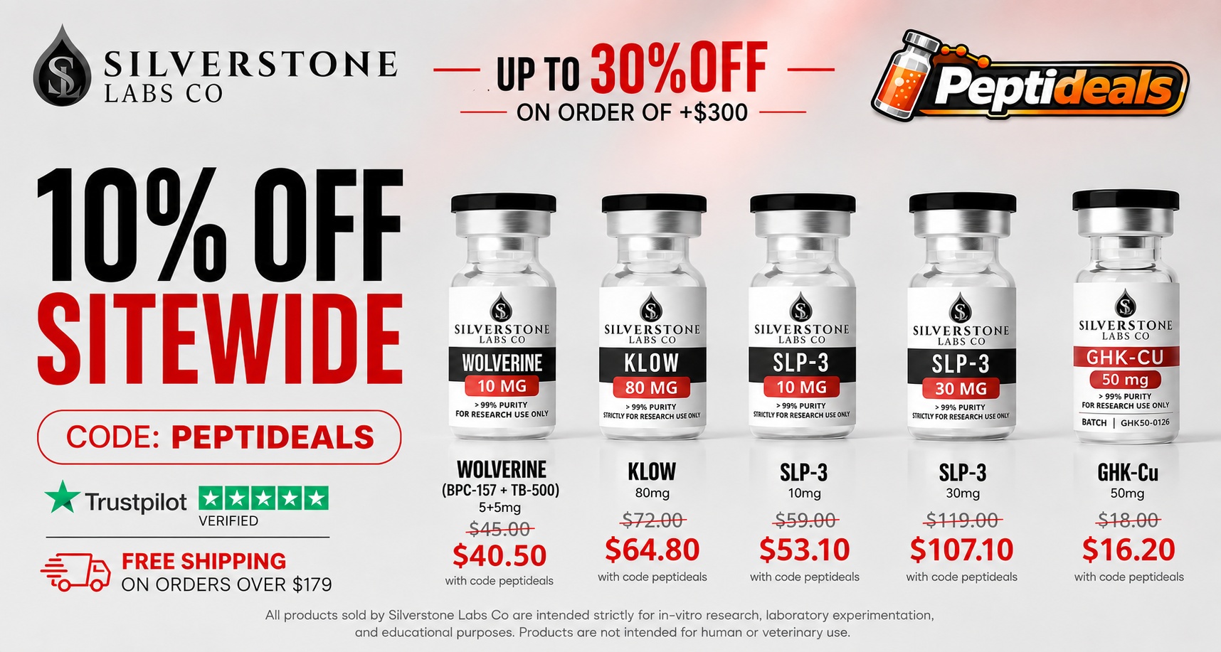 Silverstone Labs Co: 10% Off with Code PEPTIDEALS