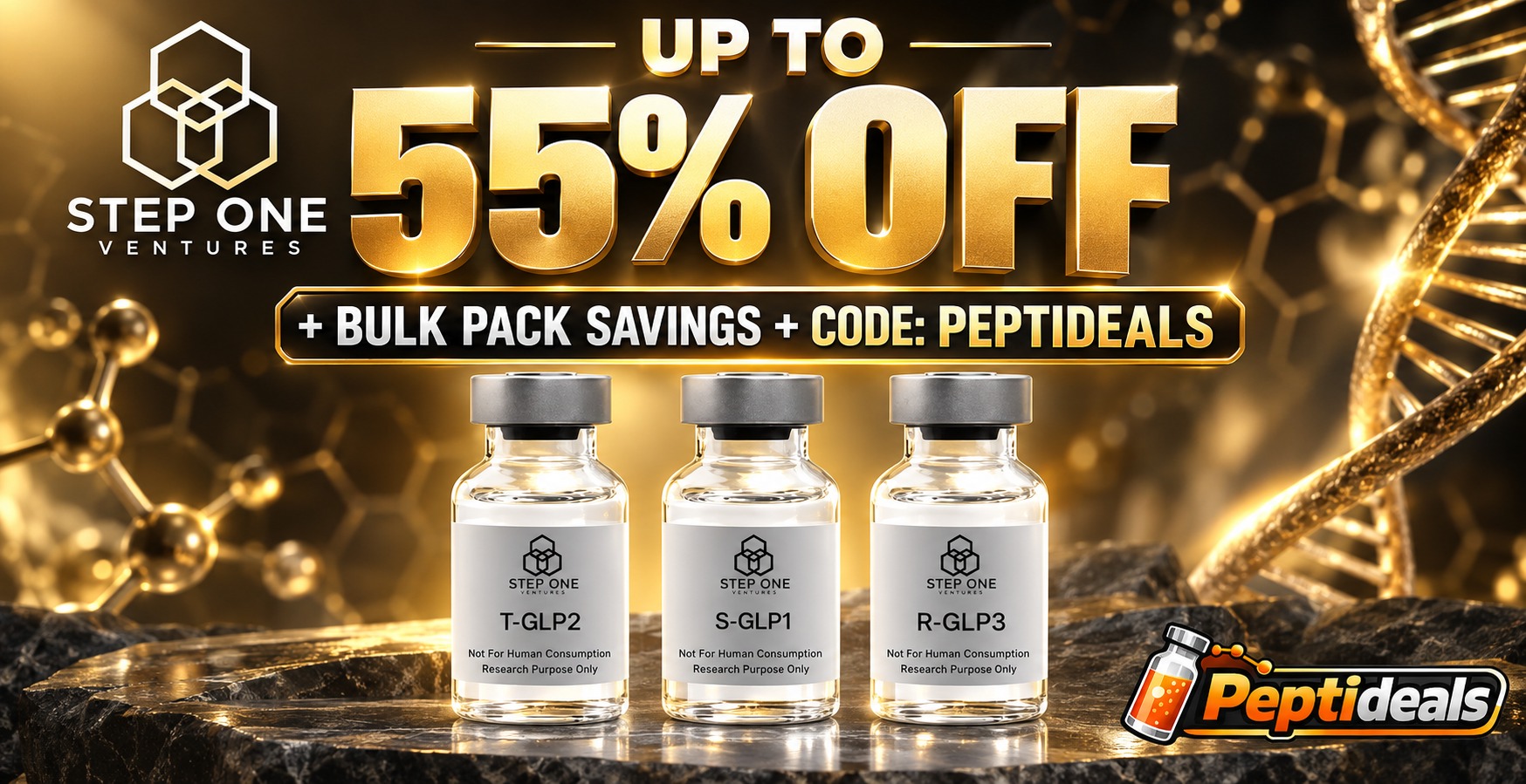 Step One: Up to 55% Off Storewide with Code peptideals