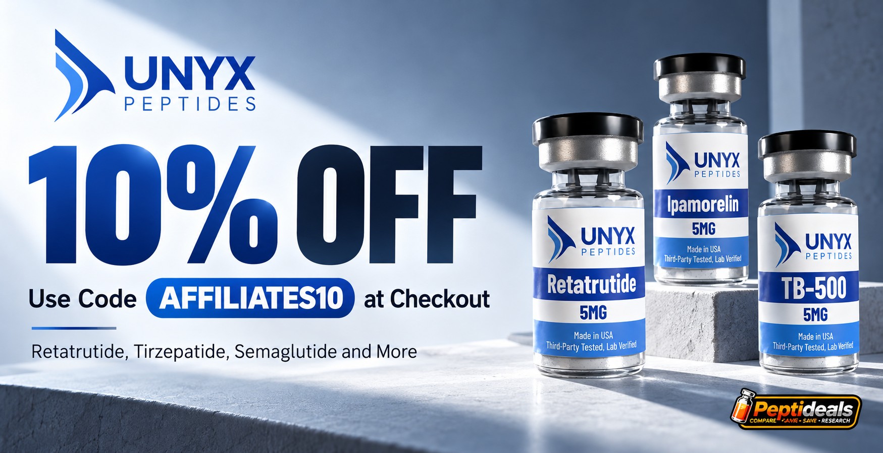 UNYX Peptides: 10% Off Sitewide with Code AFFILIATES10